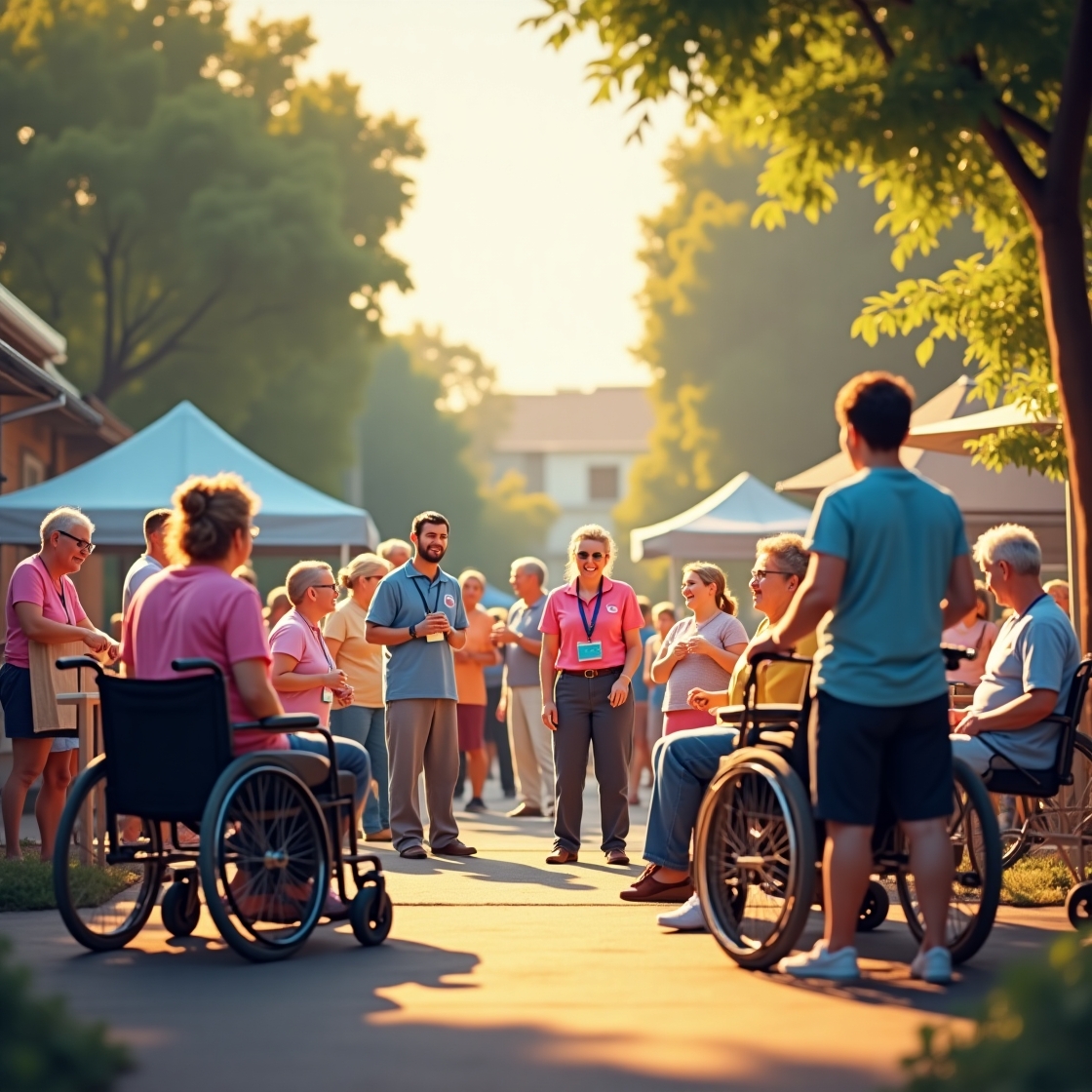 NDIS community care service, group of participants at event